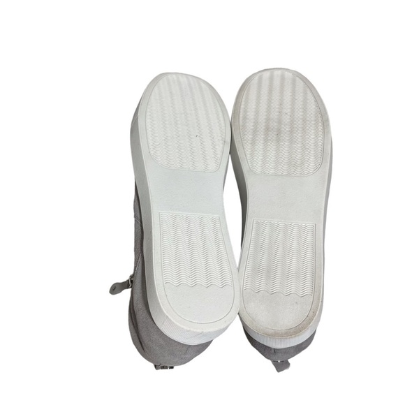 Steve Madden Silat High Top Wedge Sneaker Gray Size 11 Dual aside Zipper - Picture 8 of 12